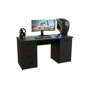 Biurka gamingowe - Biurko gamingowe z szufladami ARCALIS926 - czarne - miniaturka - grafika 1