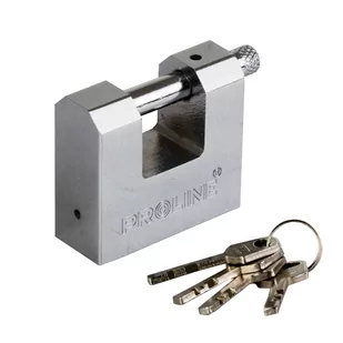 Proline Kłódka żeliwna 70 mm z trzpieniem hartowanym klucz frezowany 24271 PX24271 - Kłódki - miniaturka - grafika 1