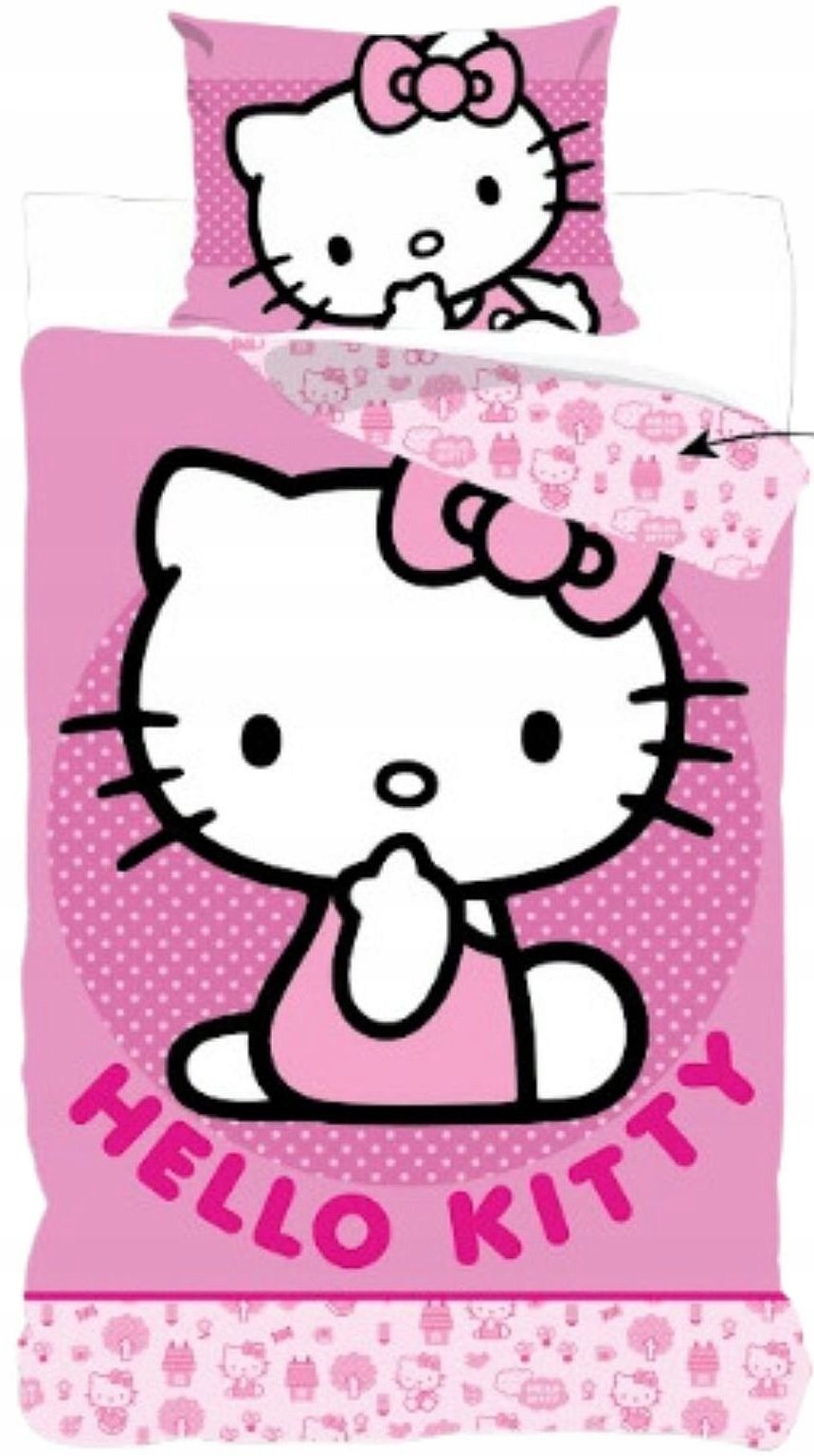 Dwustronna Różowa Pościel Hello Kitty 140x200 Oryginał