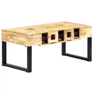 vidaXL Stolik kawowy inspirowany kasetą, 100x52x45 cm, drewno mango - Ławy i stoliki kawowe - miniaturka - grafika 1