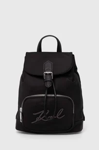 Karl Lagerfeld plecak damski kolor czarny mały gładki 245W3032 - Plecaki - miniaturka - grafika 1