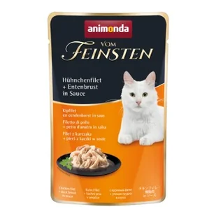 animonda Vom Feinsten 18 x 50 g z filetem z kurczaka i piersią kaczki, w sosie - Mokra karma dla kotów - miniaturka - grafika 1