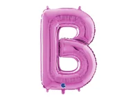 Balony i akcesoria - Balon foliowy fuksjowa litera B - 66 cm - 1 szt. - miniaturka - grafika 1