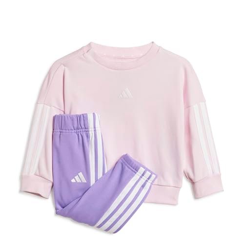 adidas Uniseks - niemowlęta ESSENTIALS JOGGER, clear pink/white/lavendar, 6-9 Months