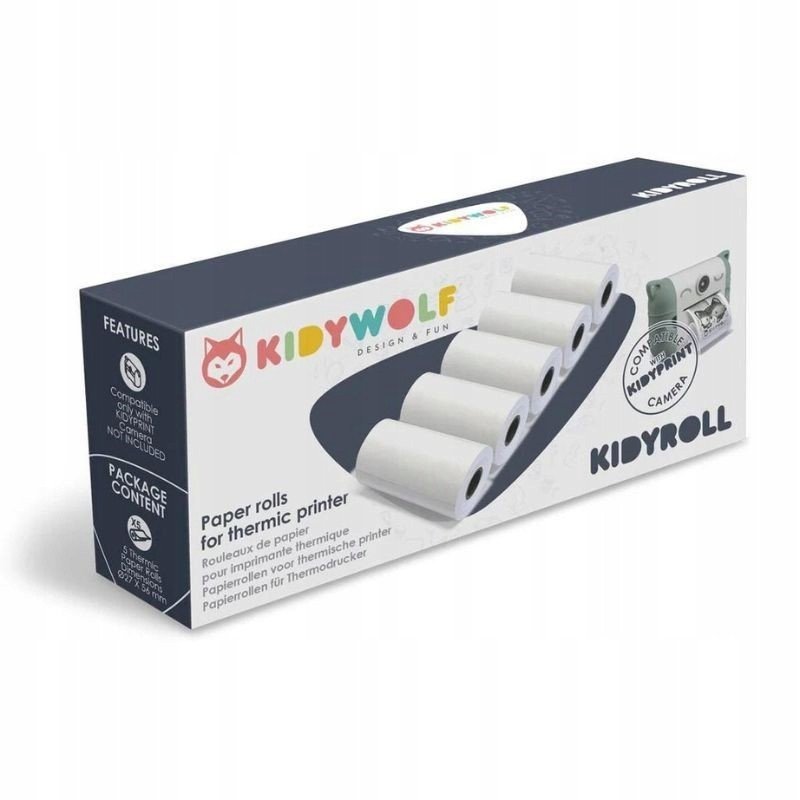 HP Kidywolf Paper Rolls for thermic printer 5 pcs.
