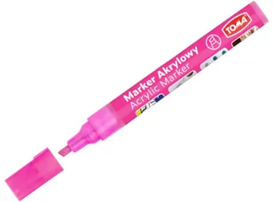 Marker akrylowy ŚCIĘTY metaliczny różowy Toma - Kredki, ołówki, pastele i pisaki - miniaturka - grafika 1