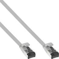 Patchcordy - InLine InLine® Flat patch cable, U/FTP, Cat.8.1, TPE halogen free, grey, 0,3m - miniaturka - grafika 1