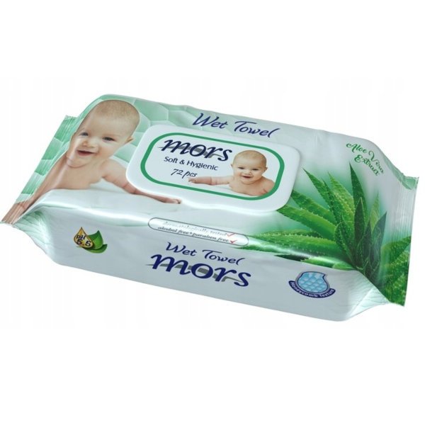 MORS Aloes Chusteczki dla dzieci 72szt + klips