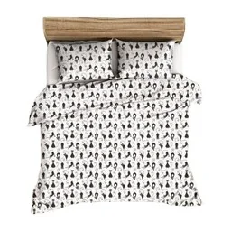 KARO Pościel z kory 160x200 biała niebieska marynarska 51N Bielawa - Pościel - miniaturka - grafika 1