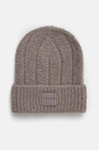 Calvin Klein czapka z domieszką wełny kolor szary  K60K612596 - Czapki damskie - miniaturka - grafika 1