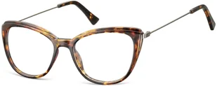 Sunoptic Oprawki korekcyjne okulary Kocie Oczy zerówki damskie CP121D szylkret - Okulary korekcyjne, oprawki, szkła - miniaturka - grafika 1