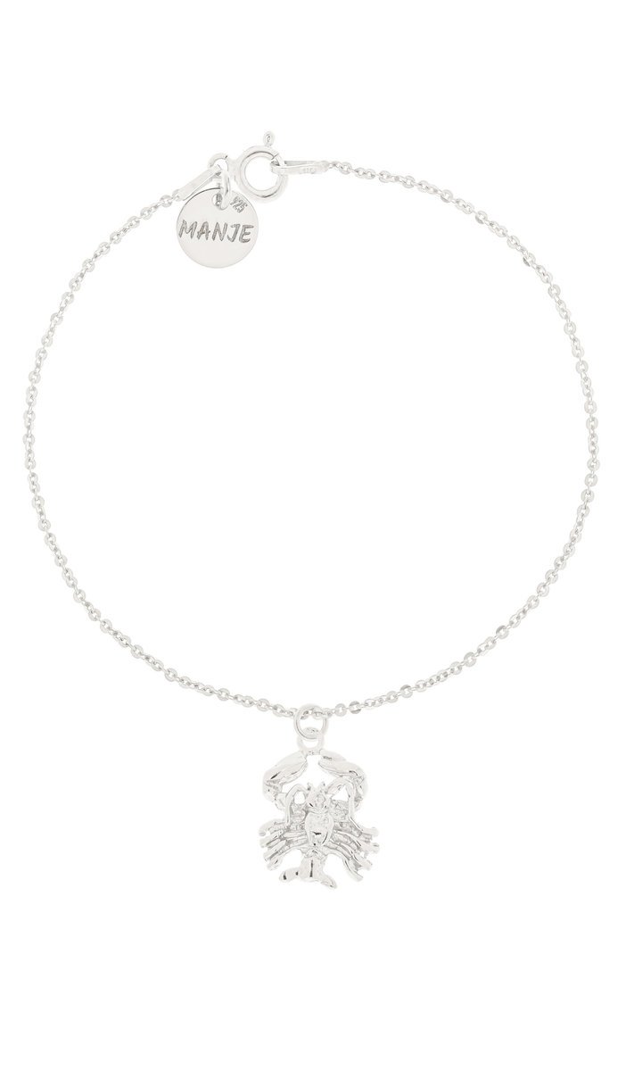 Srebrna bransoletka ze znakiem zodiaku Rak