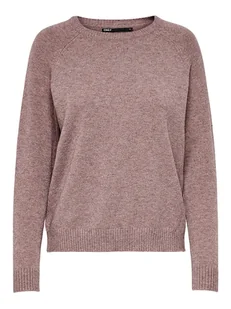 ONLY Sweter "Lesly" w kolorze szaroróżowym - Swetry damskie - miniaturka - grafika 1