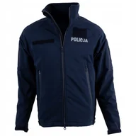 Moda i Uroda OUTLET - Softshell Policja Kurtka Ochronna Wodoodporna z Rzepami i Zamkami L - miniaturka - grafika 1