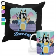 Gadżety dla niej i dla niego - ZESTAW KUBEK + POSZEWKA Z NADRUKIEM-DLA FANA PREZENT NIEBIESKI PIESEK +IMIĘ - miniaturka - grafika 1