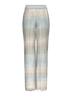 ONLY Spodnie "Alvira" w kolorze błękitno-beżowym - Spodnie sportowe damskie - miniaturka - grafika 1