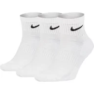 Skarpetki damskie - Skarpety NIKE 3-pak Everyday Cush Ankle DRI-FIT Białe - miniaturka - grafika 1