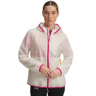 Kurtki damskie - Damska kurtka do biegania Under Armour UA Trail Run Jacket - beżowa - miniaturka - grafika 1