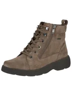 Botki damskie - CAPRICE Damskie sztyblety Lace Boot Flat 9-25250-43, taupe Suede, 37 EU - miniaturka - grafika 1