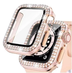 Etui + Szkło 2W1 Do Apple Watch 4/5/6/Se 40mm Diamond Różowy-Rosegold - Akcesoria do smartwatchy - miniaturka - grafika 1