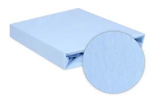 Prześcieradło 160x200 nieprzemakalne jersey jasnoniebieskie Matex - Prześcieradła - miniaturka - grafika 1