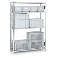Szafy i regały magazynowe - META Regał półkowy CLIP, 230 kg, 2500x1300x400 mm, podstawowy 14290 - miniaturka - grafika 1