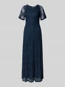 Sukienki - Długa sukienka z koronki z okrągłym dekoltem - miniaturka - grafika 1