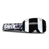 Gogle narciarskie - Gogle na Skuter Śnieżny Raven Edge VentMax Magnetic Camo Moro Złamany Biały - miniaturka - grafika 1