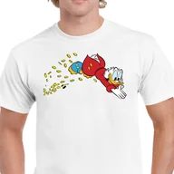 Koszulki męskie - KOSZULKA ŚMIESZNA KACZOR DONALD DUCK SKNERUS PREZENT BAJKA PREZENT P044 S - miniaturka - grafika 1