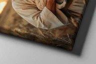 Ikony i obrazy sakralne - Dobry Pasterz z owieczką w polu - miniaturka - grafika 1