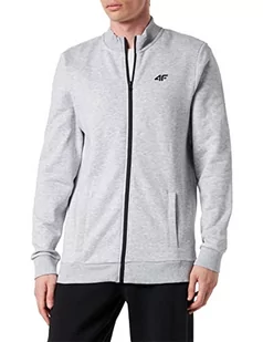 4F Męska bluza H4Z22-blm351, szara (Cold Light Grey Melange), XXXL, szary (Cold Light Grey Melange) - Bluzy męskie - miniaturka - grafika 1