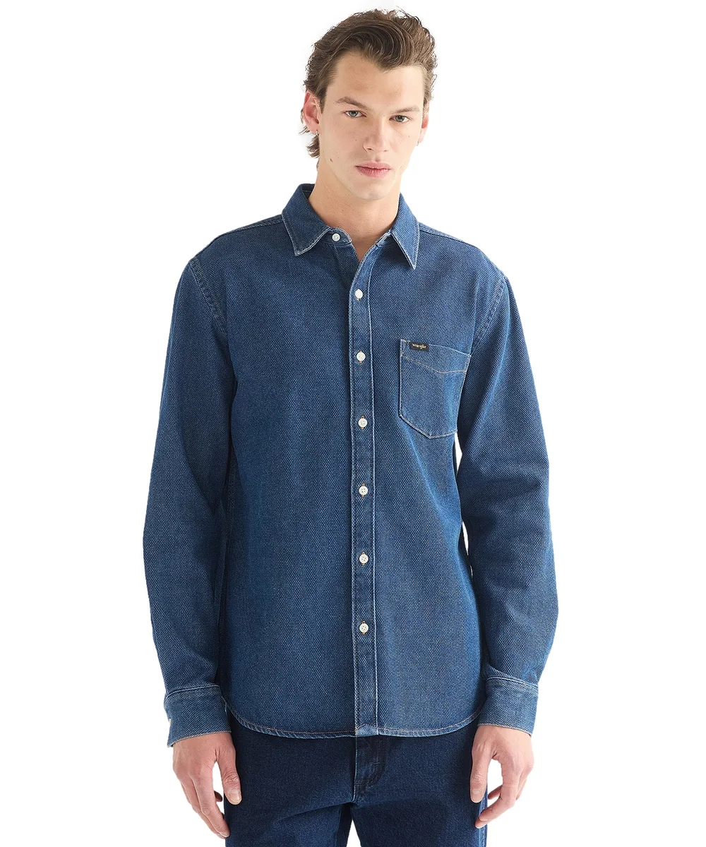 Koszula Wrangler 1 PKT SHIRT 112386941 Dark Wash XL