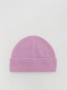 Reserved - Czapka z wełny merino - brudny róż - Czapki damskie - miniaturka - grafika 1