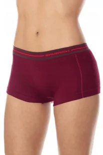 Bokserki damskie Brubeck Active Wool BX10860 śliwkowy - Bielizna sportowa damska - miniaturka - grafika 1