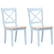 Krzesła - vidaXL Krzesła jadalniane, 2 szt., szaro-brązowe, drewno kauczukowca - miniaturka - grafika 1