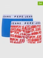 Majtki męskie - Pepe Jeans Bokserki (2 pary) w kolorze czerwonym i niebieskim - miniaturka - grafika 1