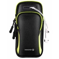 Etui i futerały do telefonów - Etui sportowe na rękę. Dla  telefonów komórkowych Swissten ArmBag (32903500) Czarne - miniaturka - grafika 1