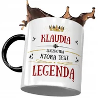 Kubki - Kubek Czarny Dla Klaudii Koleżanki Żony na Prezent z Nadrukiem ze Zdjęciem + Opakowanie na prezent (wzór 02) - miniaturka - grafika 1