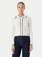 Swetry damskie - Guess Jeans Kardigan W5YR32 Z3HO2 Écru Regular Fit - miniaturka - grafika 1