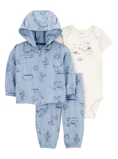 carter's 3-częściowy zestaw w kolorze błękitno-kremowym - Body dla niemowląt - miniaturka - grafika 1