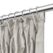 Zasłony - Beżowa Zasłona Welurowa Z Kryształkami Na Taśmie 140x270 Shiny - miniaturka - grafika 1