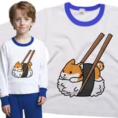 Piżamy dla dziewczynek - Piżama dziecięca Pies Shiba Inu Sushi Nigiri 86/92 - VoloDonum - miniaturka - grafika 1