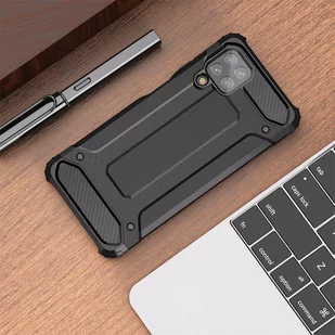 Hybrid Armor pancerne hybrydowe etui pokrowiec Samsung Galaxy A22 4G czarny - Etui i futerały do telefonów - miniaturka - grafika 3
