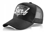 Czapki i chusty sportowe męskie - Czapka z daszkiem bejsbolówka SURF z siatką czarna Pako Jeans - miniaturka - grafika 1