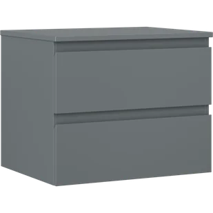 Mexen Orio szafka łazienkowa podumywalkowa 60 cm z blatem, 2 szuflady, grafit mat - 91A10-06047-2-BFFC66 - Szafki łazienkowe - miniaturka - grafika 1