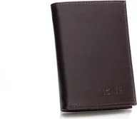 Portfele - Solier Elegancki brązowy skórzany męski portfel SOLIER - miniaturka - grafika 1