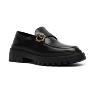 Półbuty damskie - Love Moschino Skórzane loafersy - miniaturka - grafika 1