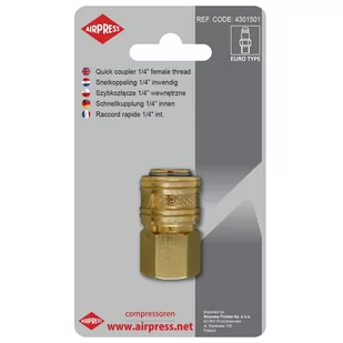 AIRPRESS Szybkozłącze wewnętrzne 1/4 cala - Akcesoria do elektronarzędzi - miniaturka - grafika 1