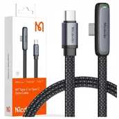 Kable USB - MCDODO KABEL USB-C KĄTOWY SZYBKIE ŁADOWANIE USB TYP C 3A 65W CZARNY 2M - miniaturka - grafika 1