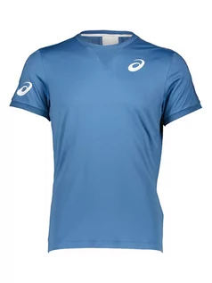 Koszulki sportowe męskie - asics Koszulka sportowa w kolorze niebieskim - grafika 1